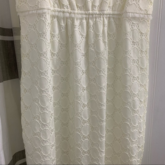 DRESSBARN Cream Lace Knit Dress Size 6 - Picture 11 of 15